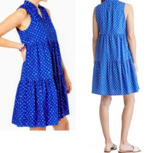 Lilly Pulitzer Novella Borealis Blue Lilly Squared Tier Ruffle Dress | Size XS